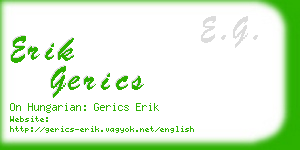 erik gerics business card